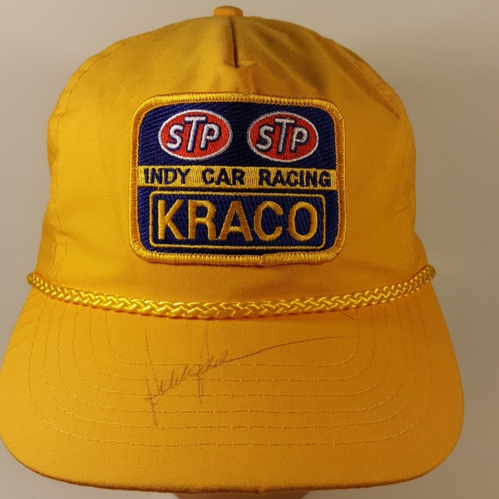 Vintage snapback hat stp indy car kraco